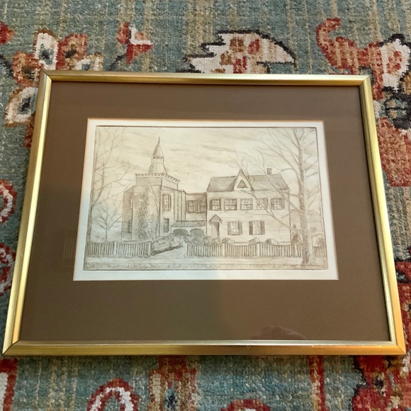 SOLD Original Vintage Ink Signed Linework Sketch - Picture 1 of 8